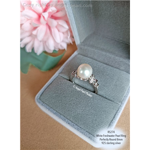 [RS274] Genuine Freshwater Pearls Ring